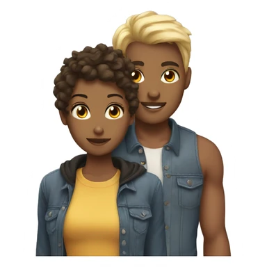 A straight bf with femboy gf sticker