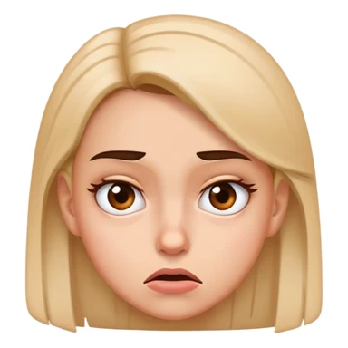 Girl with a super disgusted face sticker