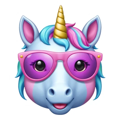 sunglasses unicorn sticker