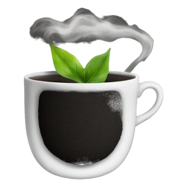 Tea on charcoal sticker