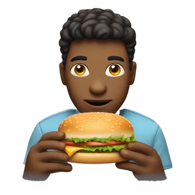 person holding burger and fountain drink sticker