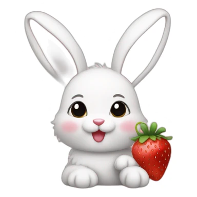 bunny_strawberry sticker
