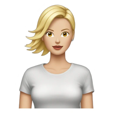 charlize theron wearing t-shirt sticker