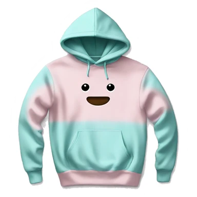 Pastel hoodie with coffee imagine on the front sticker