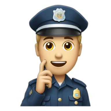 Un policier qui regarde la téléphone  sticker