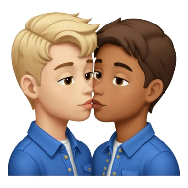 Gay boys kissing sticker