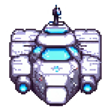 space cruiser pixel art sticker