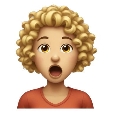 Curly Girl coughing sticker