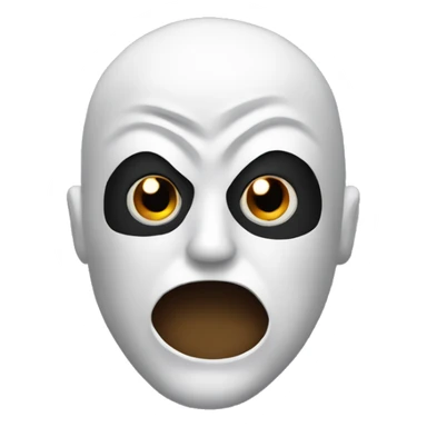 Scary masked man sticker