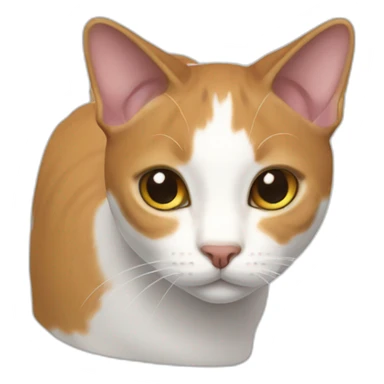 Japanese bobtail cat angled sticker