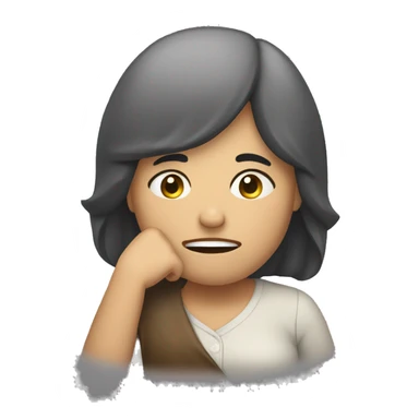 woman have stomach ache sticker