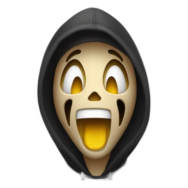 ghostface-masc Movie Scream with a black hoodie sticker