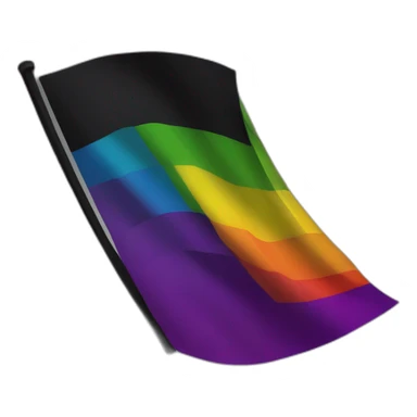 drapeau lgbt tenu par un noir sticker