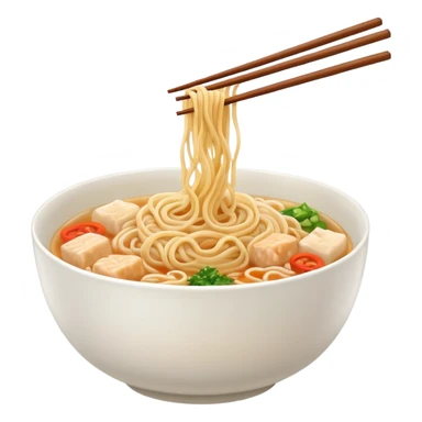 single bowl of noodles for one person eating sticker