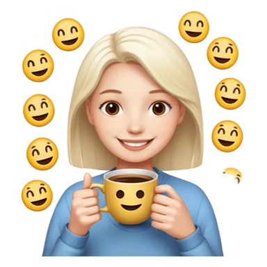 Emojis aesthetic para amantes del café sticker