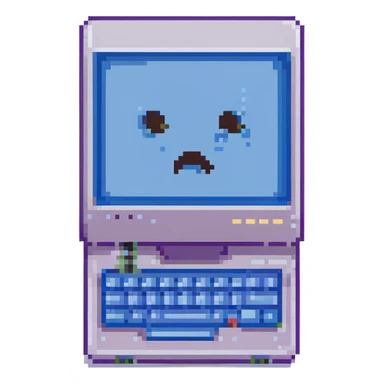 Blue screen of death with tiny ":(" face sticker