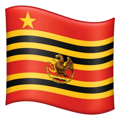 Flag of Angola but Triple sticker