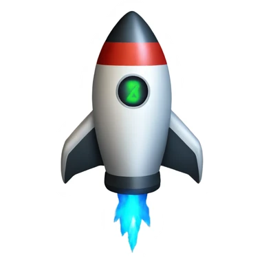 rocket with the letters XRP  sticker