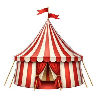 striped circus tent at night sticker