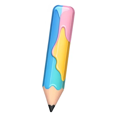 pastel melted pencil sticker