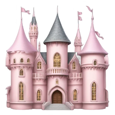 Beauty and the beast like light pink castle sticker