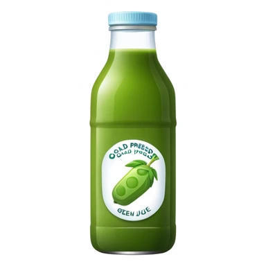 Bottle of cold-pressed green juice  sticker