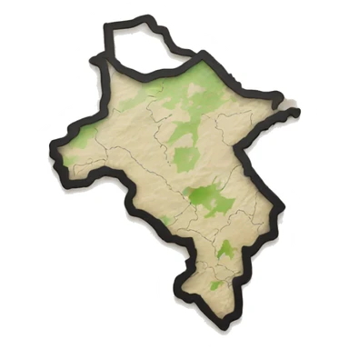 Black map of Algeria  sticker