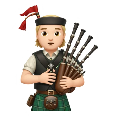 Warrior playing bagpipes chugging whiskey sticker