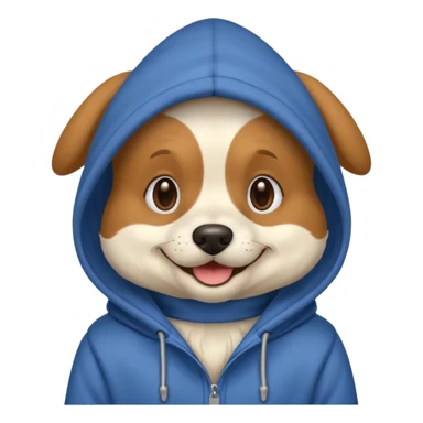 Dog wearing a hoodie  sticker