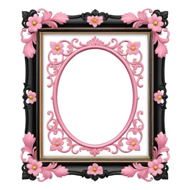 pink photo frame of a blossom sticker