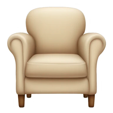 Simple Beige Armchair with blanket and open book on it sticker