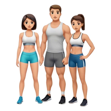 Couple on the gym sticker