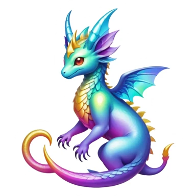 Epic divine legendary complex detailed iridescent gradients aesthetic-scenery-Fakémon-creature sticker