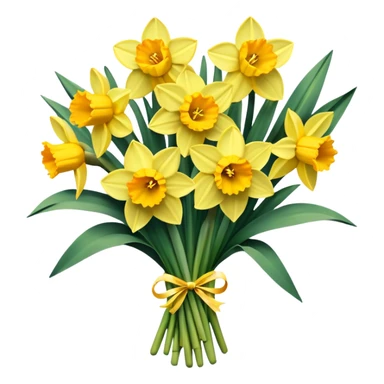 Bouquet of daffodils  sticker