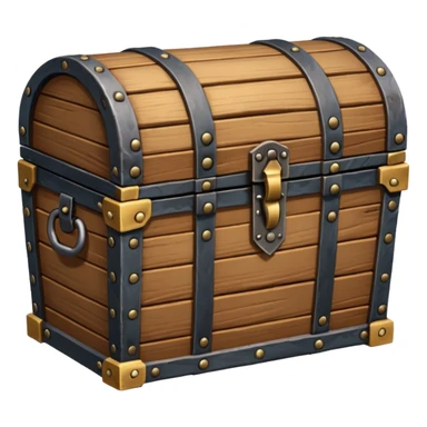 treasure chest with iron fittings and cold corners sticker