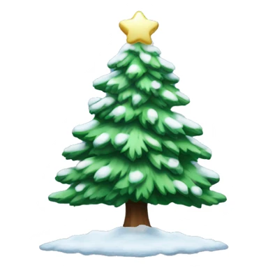 christmas tree with snow sticker