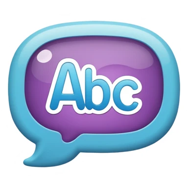 speech bubble with “ABC” inside sticker