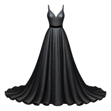 black glittery prom dress sticker