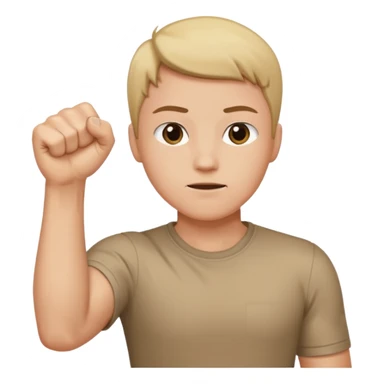 Bras tendu à l’horizontal avec le point fermé sticker