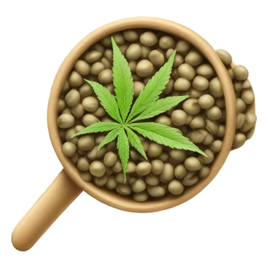 a spoonful of hemp seeds sticker