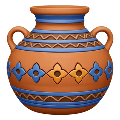 clay pottery with diffetent motifs sticker