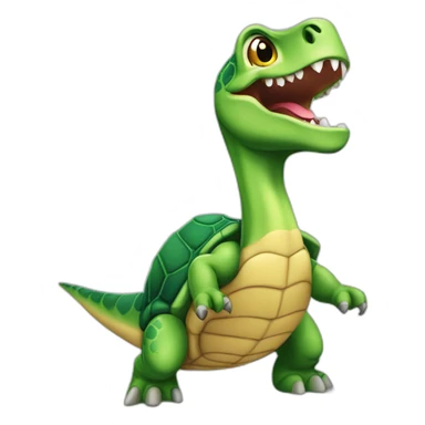 Tortue sur dinosaure sticker