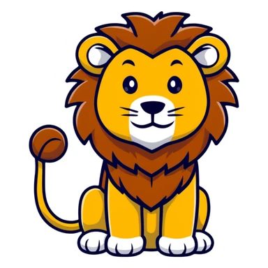 flirtatious lion looking sideways with suggestive expression sticker
