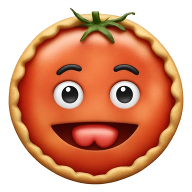 A tomato smushed onto someone’s face like a pie thrown in their face  sticker
