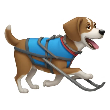 Dog sledding  sticker