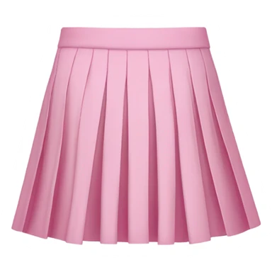 Pink tartan pleated mini skirt, isolated sticker