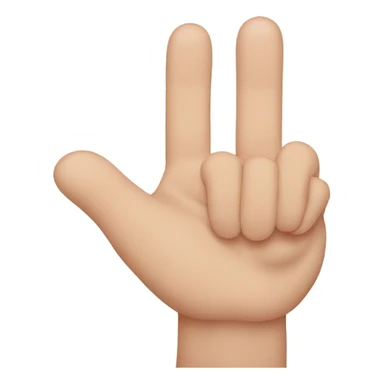 finger heart made by overlapping thumb and middle finger  sticker