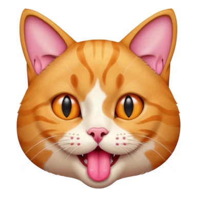 chat qui tire la langue sticker