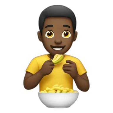 Black man eating banana sticker