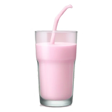 Pink milk in a regular glass  sticker